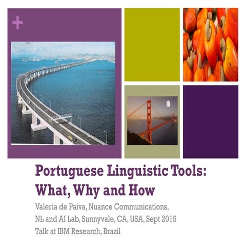 Portuguese Linguistic Tools: What, Why and How