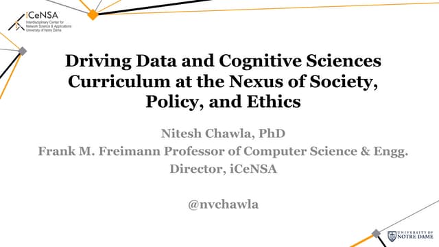 Driving Data and Cognitive Sciences Curriculum at the Nexus of Society, Polic...