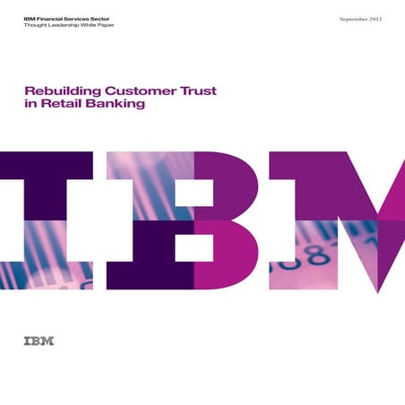 Rebuilding Customer Trust in Retail Banking