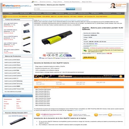 Ibm 40 y6793 batería compatible de ibm thinkpad z60t z61t series