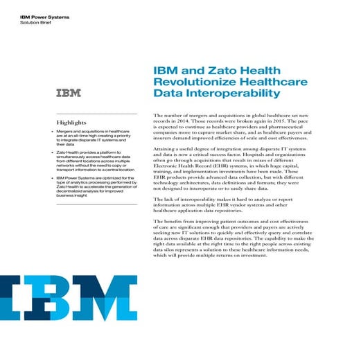 Ibm and zato health