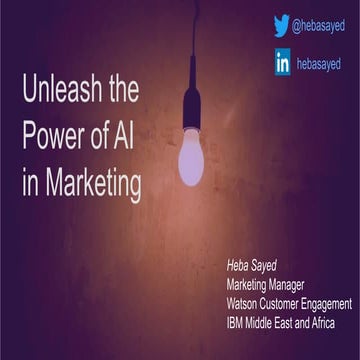 Unlock Your Marketing Potential with the Power of AI by IBM at ArabNet Riyadh...
