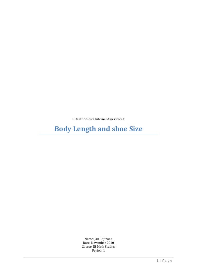 math internal assessment math studies ia examples