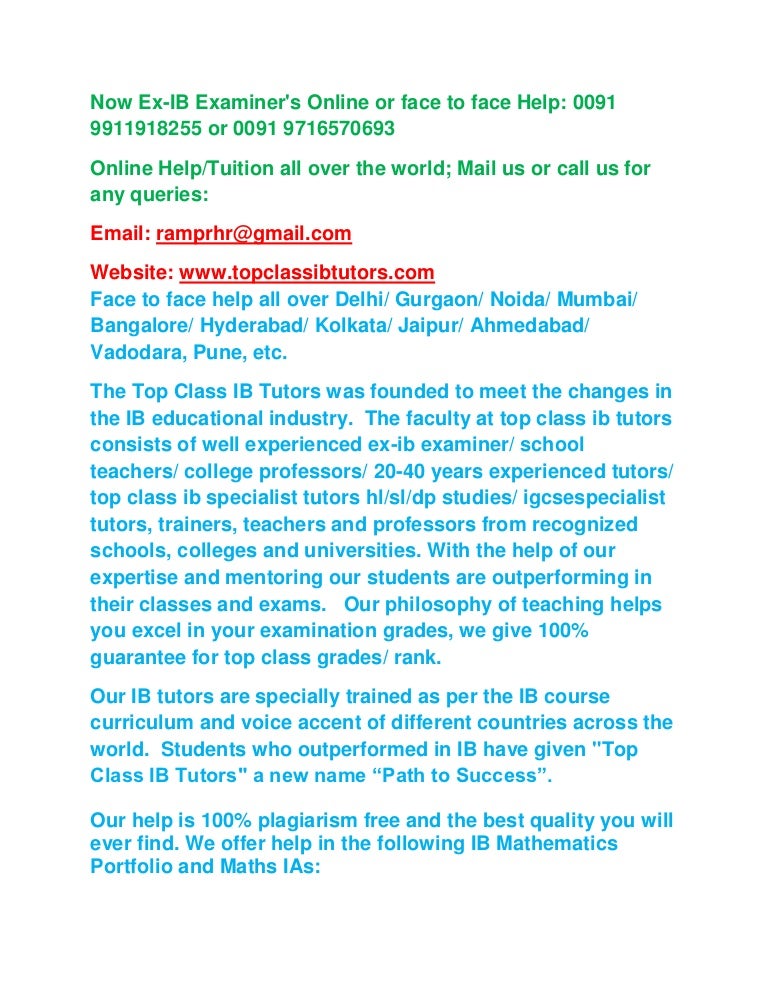 ib math tutor portfolio extended essay ia help delhi math extended essay