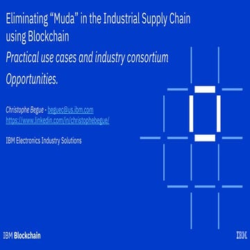 Ibm blockchain summit tokyo sep 11 2019 industrial solutions