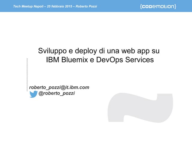 Ibm bluemix r pozzi