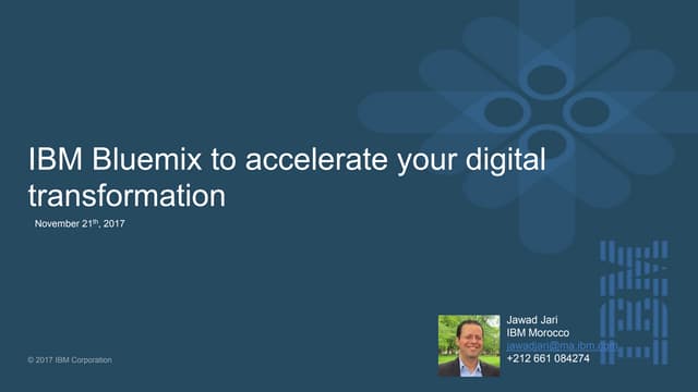 IBM bBluemix to accelerate your digital transformation