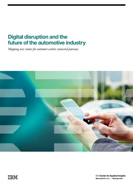 Digital disruption and the future of the automotive industry