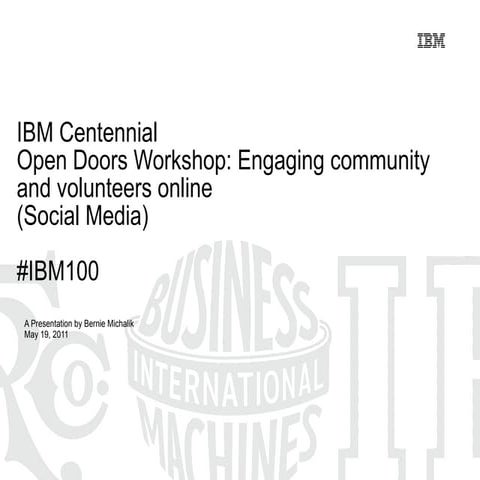 Ibm centennial   open doors workshop on social media v3