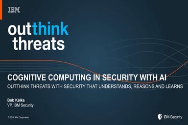 Cognitive Computing in Security with AI 