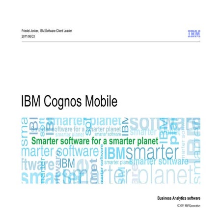 Ibm cognos mobile now with android support