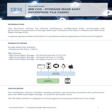The Enteprise File Fabric and IBM COS | Solution Guide