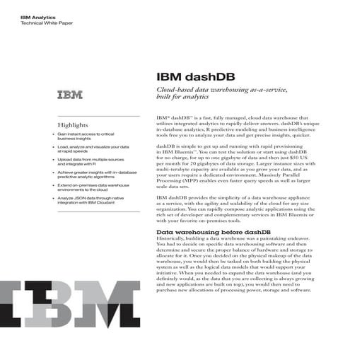 IBM Dash DB