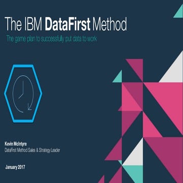 IBM DataFirst method & discovery workshop overview 