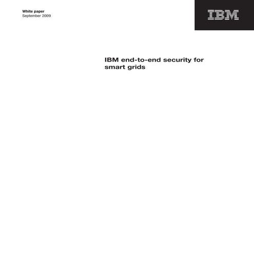 IBM End-to-End Security for Smart Grids