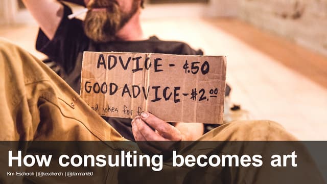 How consulting becomes art