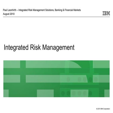 Financial Risk Management: Integrated Solutions to Help Financial Institutions to Address Risk