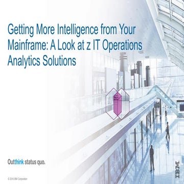 IBM IT Operations Analytics for z systems