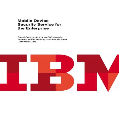 Ibm Mobile Device Security   Datasheet   V2.0