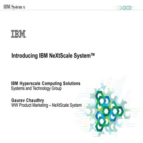 Introducing Affordable HPC or HPC for the Masses - IBM NeXtScale System 