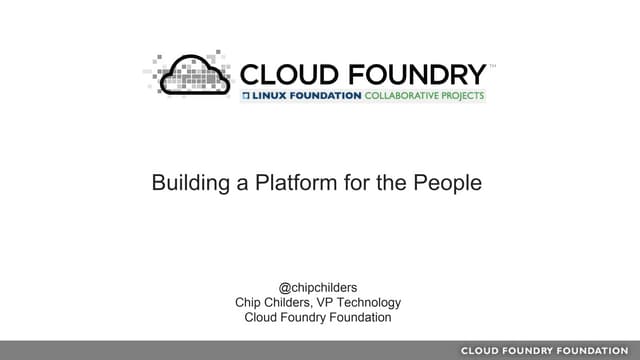 Building a Platform for the People ...