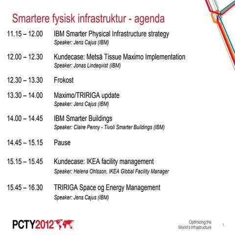 PCTY 2012, Smarter Physical Infrastructure Strategy v. Jens Cajus