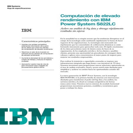 Ibm power 822 lc high performance computing