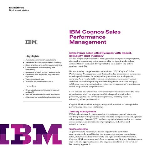 IBM Sales Performance Management