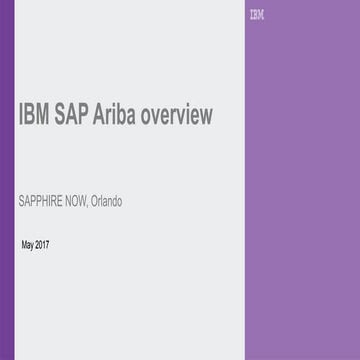 IBM SAP Ariba Overview