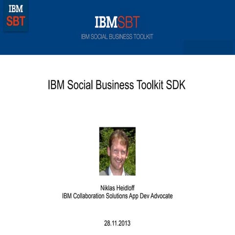 IBM Social Business Toolkit SDK - Playground and Scenarios