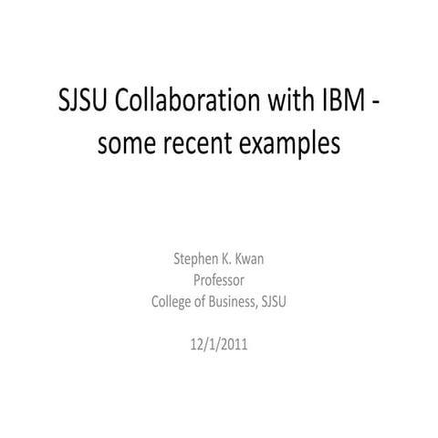IBM SJSU 2011