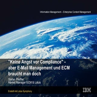 "Keine Angst vor Compliance" - aber...