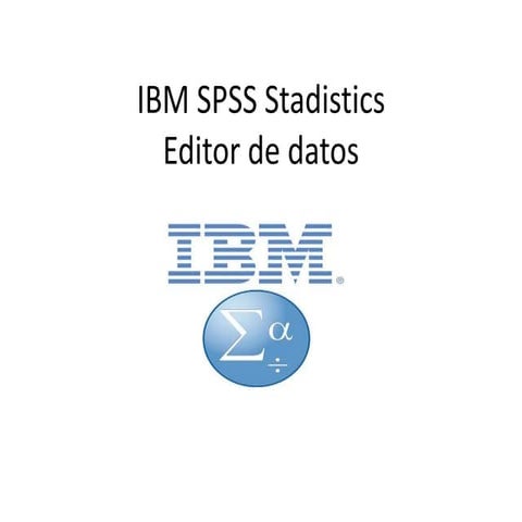 Ibm spss stadistics