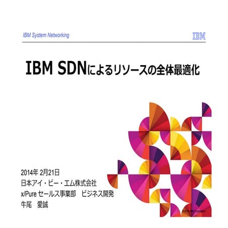 IBM System Networking    SDNと全体最適化