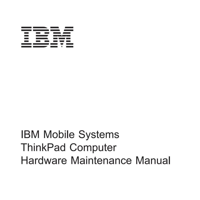 Ibm thinkpad t20 t-21-t22-t23 service manual