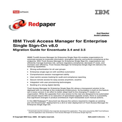 Ibm tivoli access manager for enterprise single sign on v8.0 migration guide ...