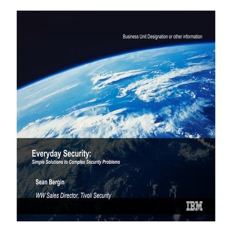 IBM Tivoli - Security Solutions for the Cloud