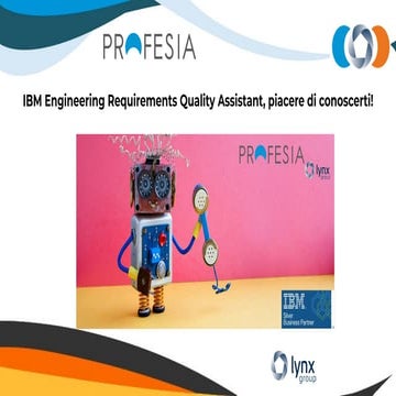IBM webinar Profesia su Requirements Quality assistant