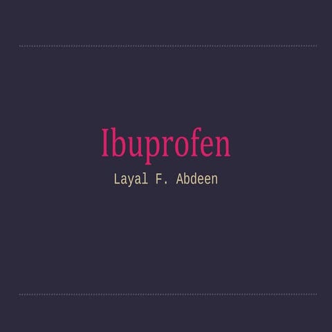 Iboprofen in Dentistry