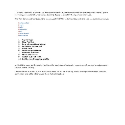 I bought the monk's ferrari