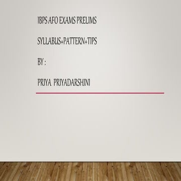 Ibps afo exam prelims