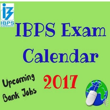 IBPS Exam Calendar 2017-18