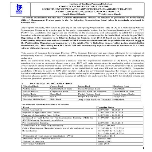 IBPS Notification 2014 by SmartPrep