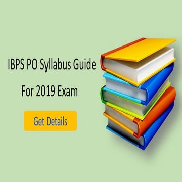 Ibps po syllabus guide