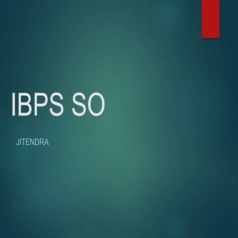 IBPS SO