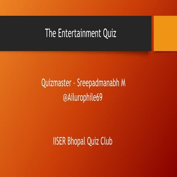 IBQC entertainment quiz