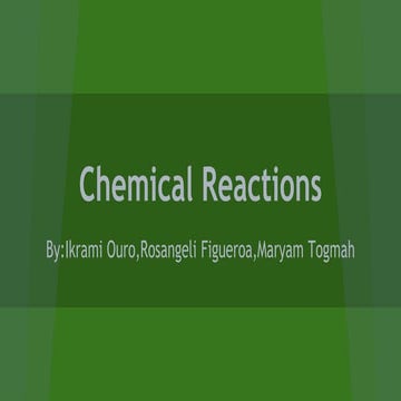 Chemical Reactions | PPTX