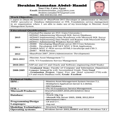 Ibrahim Ramadan CV