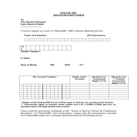 Ib reg form | DOC