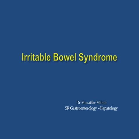IRRITABLE BOWEL SYNDROME(IBS) WITH NURSING MANAGEMENT | PPTX